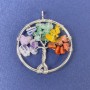 Pendant Tree of Life assorted natural stone 31×36 mm +