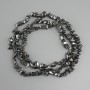 Hematite chip beads, diameter 3-8x6-7, 5mm+-, length 78mm+- on a string
