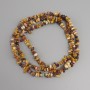 Jasper Mookaite beads, chip/crumble, diameter 6-9x1-3 mm +/-, length 78 mm +/-, on a thread