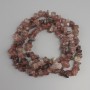 Beads Strawberry Quartz Crystals, diameter 8-14x5-8mm +/-, length 80mm +/- on a string