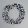 Rutile quartz hair-like rutilated quartz chip beads, 6-10x2-4 mm (+/-), length 78 mm (+/-) on a cord