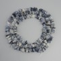 Rutile quartz hair-like rutilated quartz chip beads, 6-10x2-4 mm (+/-), length 78 mm (+/-) on a cord