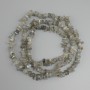 Labradorite beads, tumbled chip, diameter 6-11x3-6mm ±, length 78mm ± on a nylon thread