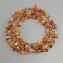 Carnelian chip beads, diameter 6-14x4-6, 5mm+- , length 78mm+- on a thread