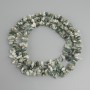 Moss Agate chip beads, diameter 4-10x3-5mm +/-, length 78m +/- on a thread