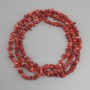 Coral chip beads, diameter 4-13x3-5mm +/-, length 80m +/- on fishing line