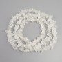 Rock crystal beads, chip, diameter 8-17x4-10mm ±, length 78cm ± on a string
