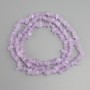 Amethyst gemstone chips beads, diameter 6-12x2-7 mm +/-, strand length 78 cm +/- on nylon thread