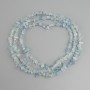 Aquamarine chip beads, diameter 4-11x1.5-3mm +/-, length 80cm +/-, on a string