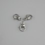 Price per 1 pc. Carabiner clasp, metal color silver-tone, diameter 10×5 mm