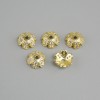Price per 1 pc. Jewelry findings end cap, diameter 7.5×1.5 mm±, hole diameter 1.1 mm±, gold-colored metal