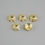 Price per 1 pc. Jewelry findings end cap, diameter 7.5×1.5 mm±, hole diameter 1.1 mm±, gold-colored metal
