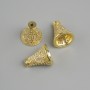 Price per 1 pc. Jewelry findings end cap, diameter 11×10 mm ± opening, diameter 1.3 mm ± gold-colored metal