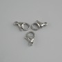 Price per 1 pc. Lobster clasp, diameter 12x6 mm metal color silver
