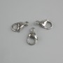 Price per 1 pc. Lobster clasp, 15x8 mm metal color: silver-tone