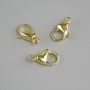 Price per 1 pc. Gold-colored lobster clasp, metal color: gold, diameter 12x6 mm