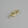 Price per 1 pc. Clasp carabiner, diameter 14x7 mm, metal color gold-tone