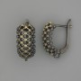 Earring hooks in metal color bronze 18x8 mm +- pair