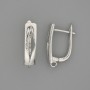 Earring hooks silver-tone metal 19x5 mm +/- pair