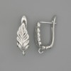 Earring hooks for earrings silver-colored metal 17x6 mm + - (pair)