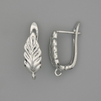 Earring hooks for earrings silver-colored metal 17x6 mm + - (pair)
