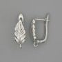 Earring hooks for earrings silver-colored metal 17x6 mm + - (pair)