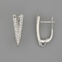 Earring hooks for earrings silver-colored metal 20x6 mm + - pair