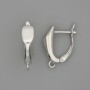 Earring hooks for earrings silver-colored metal 19x5 mm +- pair