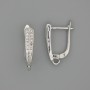 Earring hooks silvery metal 18×4 mm + - pair