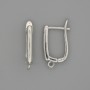 Earring hooks for earrings silver-toned metal 18x2 mm + - pair