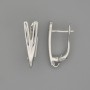 Earring hooks silvery metal 19x6 mm + - pair