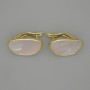 Earring hooks for earrings Mother-of-Pearl gold-toned metal 18.5x2 mm + - pair