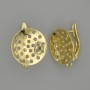 Earring hooks gold-colored metal 16x1.5 mm ± pair