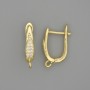Gold-plated earring hooks (earring findings) 17x4 mm +/- pair