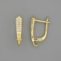 Earring hooks gold-colored metal 20×3 mm +/– pair
