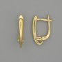 Earring hooks for earrings gold-plated metal 18x3 mm + - pair