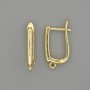 Earring hooks gold-colored metal 19x2.5 mm +/− pair