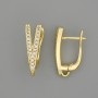 Earring hooks gold-toned metal 19x6 mm ± - pair
