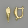 Gold-plated earring hooks, metal 18×5 mm (±), pair