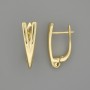 Earring hooks gold-colored metal 19x5,5 mm + - pair