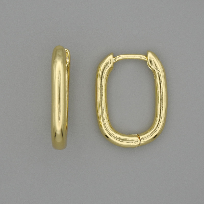 Earring hooks gold metal 18x2, 5 mm +- pair