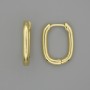 Earring hooks gold metal 18x2, 5 mm +- pair