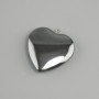 Hematite heart pendant, diameter 26x26 mm+
