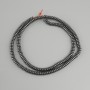 Hematite rondelle beads, diameter 4x2mm +/-, length 40cm +/-
