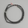 Hematite beads faceted, diameter 4x4mm +- , length 39cm +-