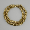 Hematite beads gold-colored nugget, diameter 7-9x2-3mm +/-, length 40cm +/-
