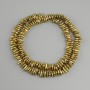 Hematite beads gold-colored nugget, diameter 7-9x2-3mm +/-, length 40cm +/-