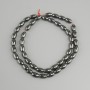 Hematite beads grain, diameter 8x5mm ±, length 40cm ± on a thread