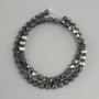 Hematite faceted bead, faceted ball, diameter 6mm ±, length 39cm ± on a nylon thread
