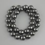 Hematite faceted beads, faceted ball, diameter 11.5 mm ±, length 38 cm ± on a string